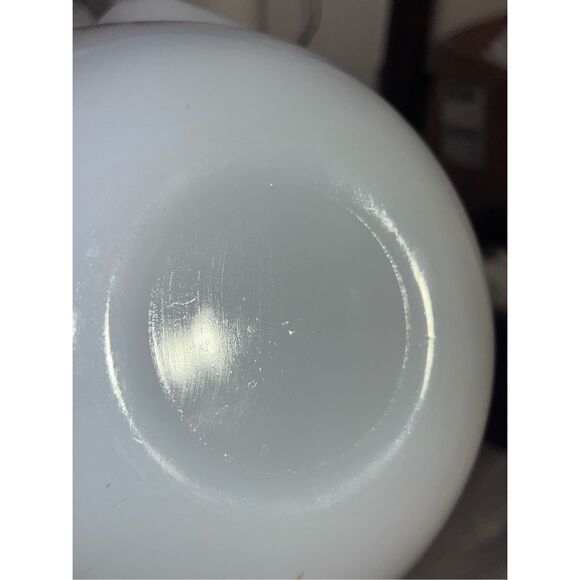 Vintage MCM Fire King Atomic Blue Heaven 10 inch bowl flawless - Picture 10 of 16